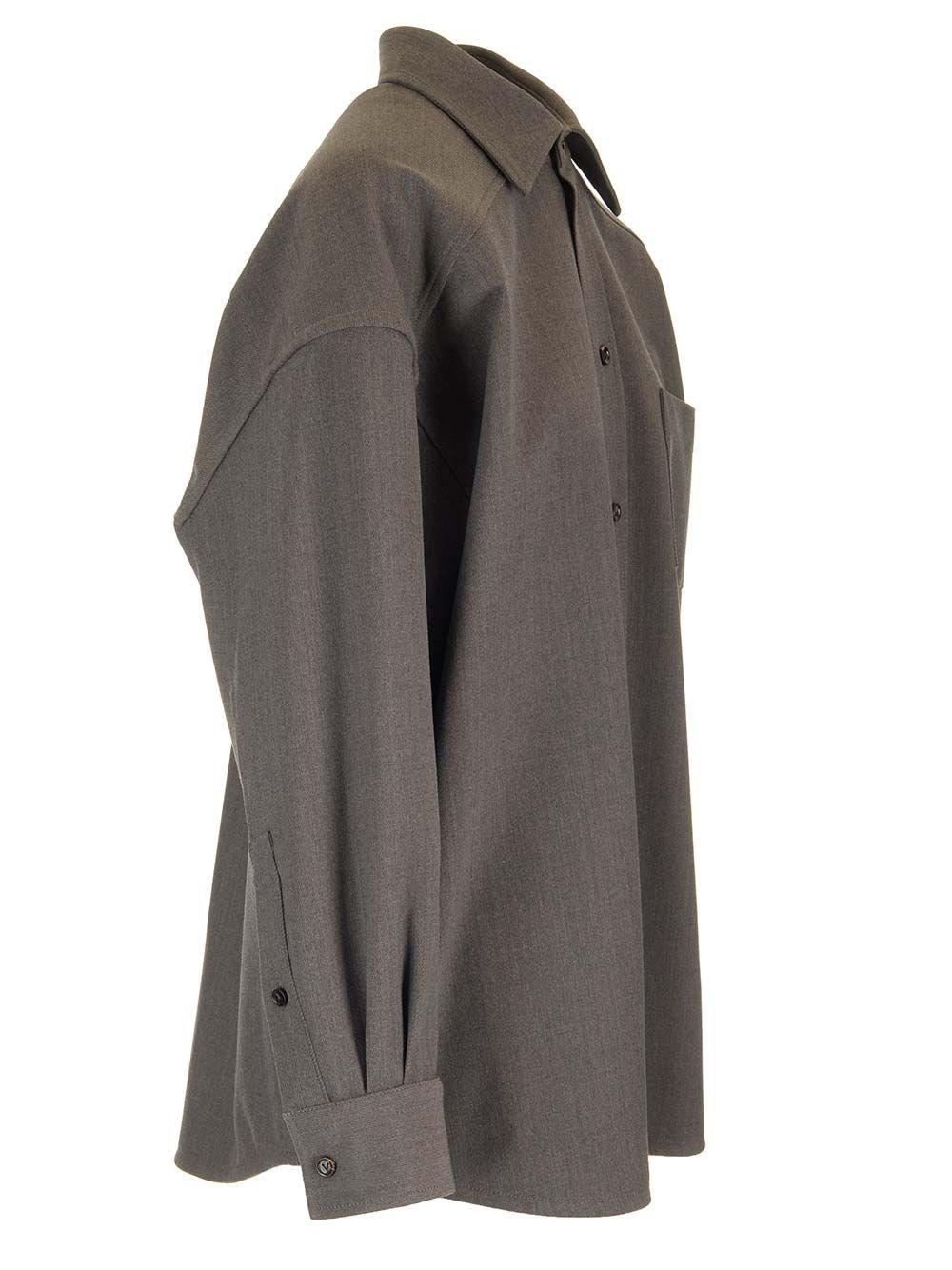 Al Duca D'Aosta Bottega Veneta Overshirt in lana leggera stretch Promozione