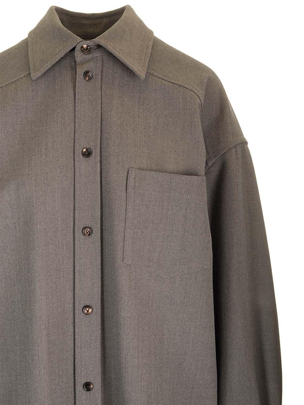 Al Duca D'Aosta Bottega Veneta Overshirt in lana leggera stretch Promozione