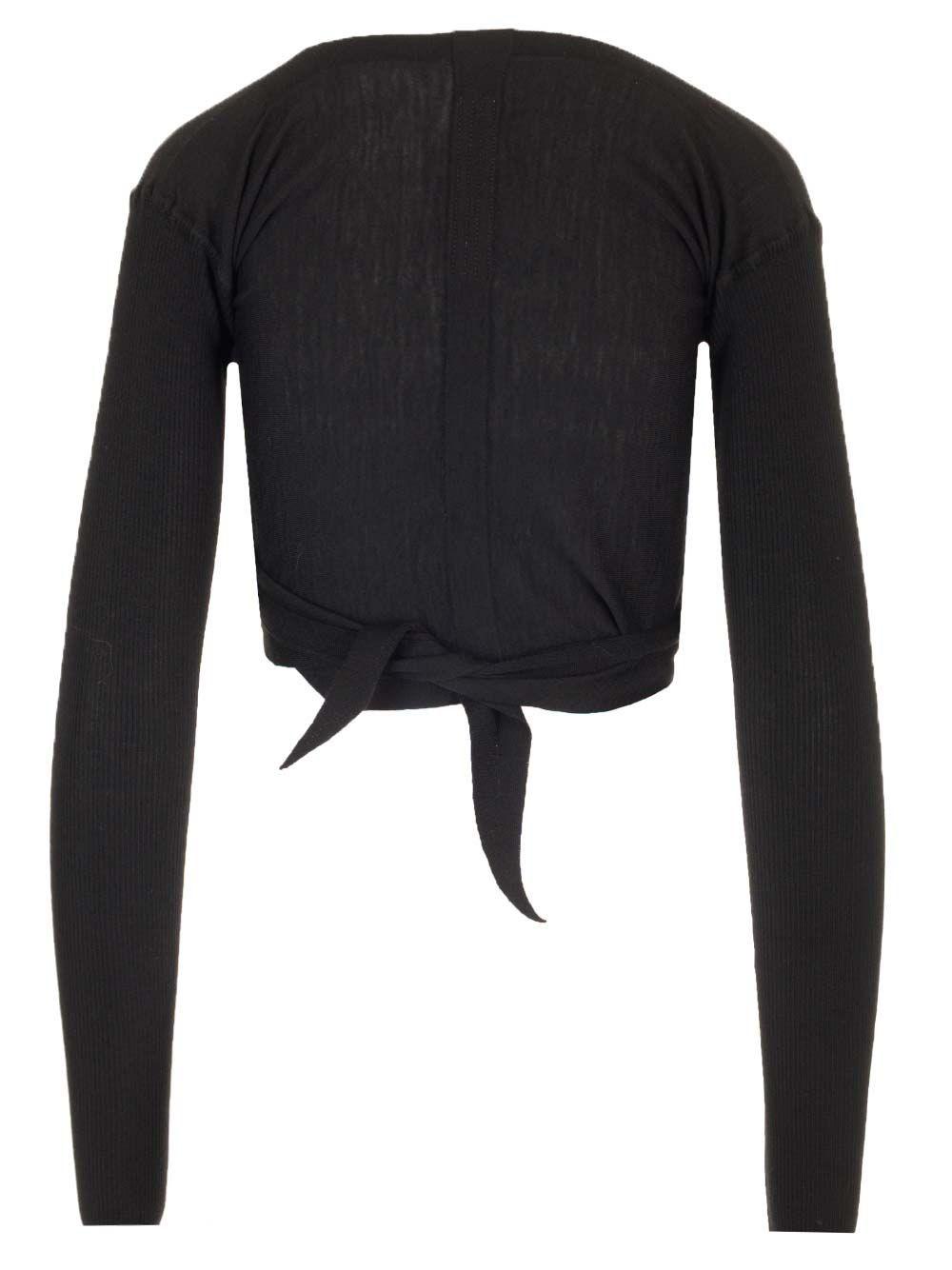 Al Duca D'Aosta Rick Owens Top incrociato in maglia Consegna Veloce
