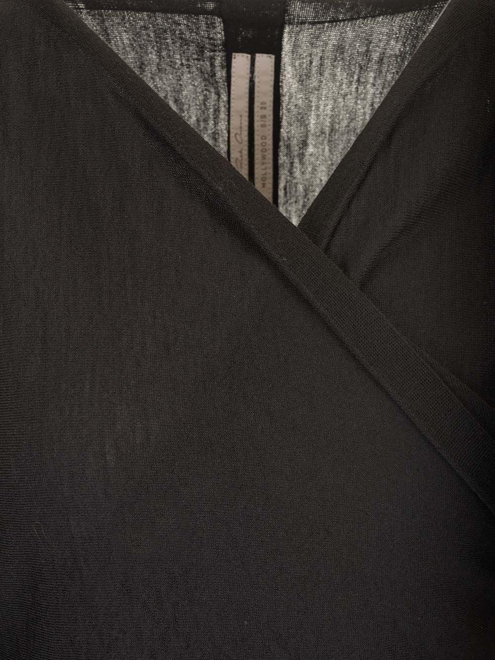 Al Duca D'Aosta Rick Owens Top incrociato in maglia Consegna Veloce