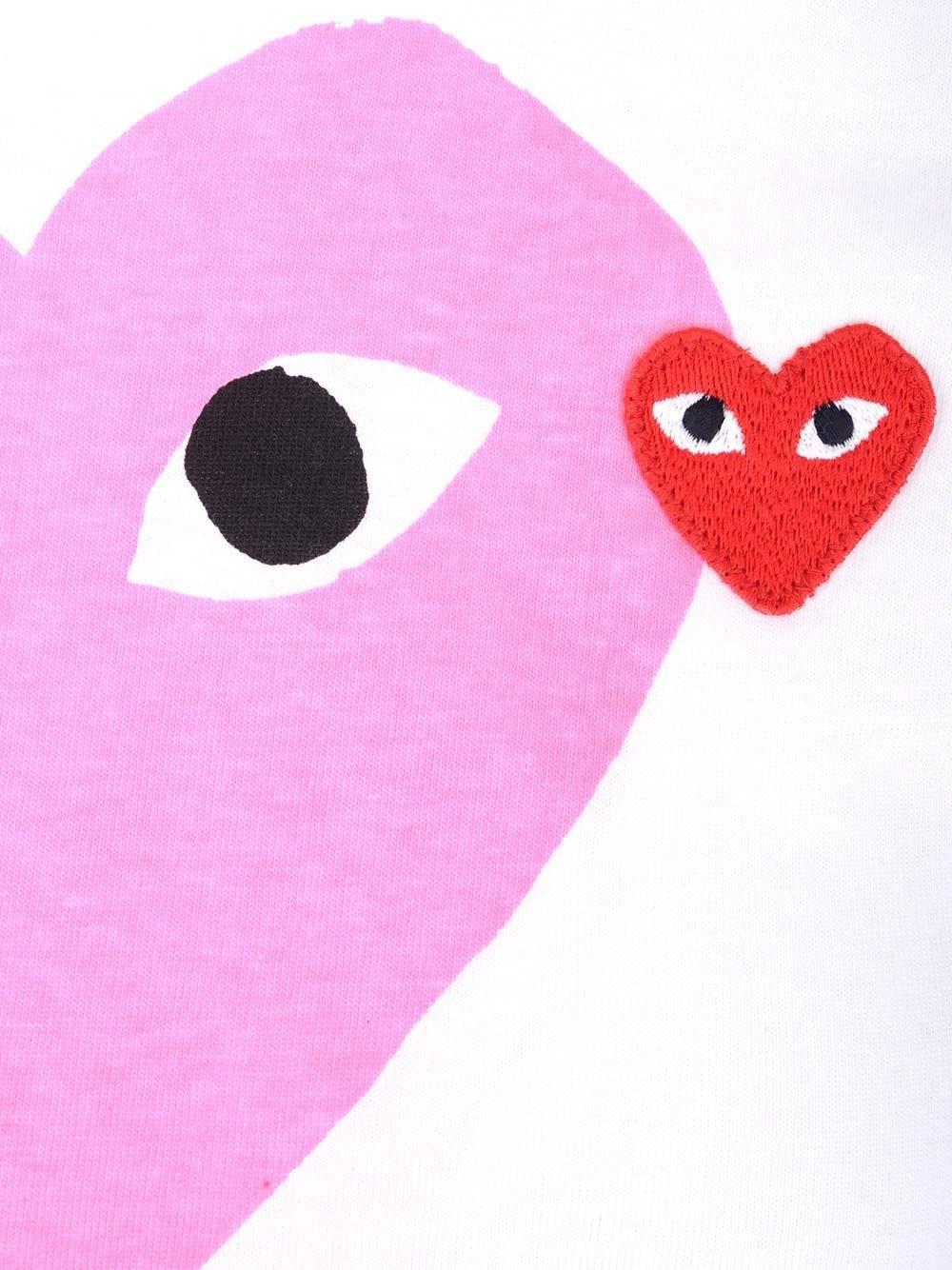 Al Duca D'Aosta Comme Des Garcons Play T-shirt Big pink heart Latest stili