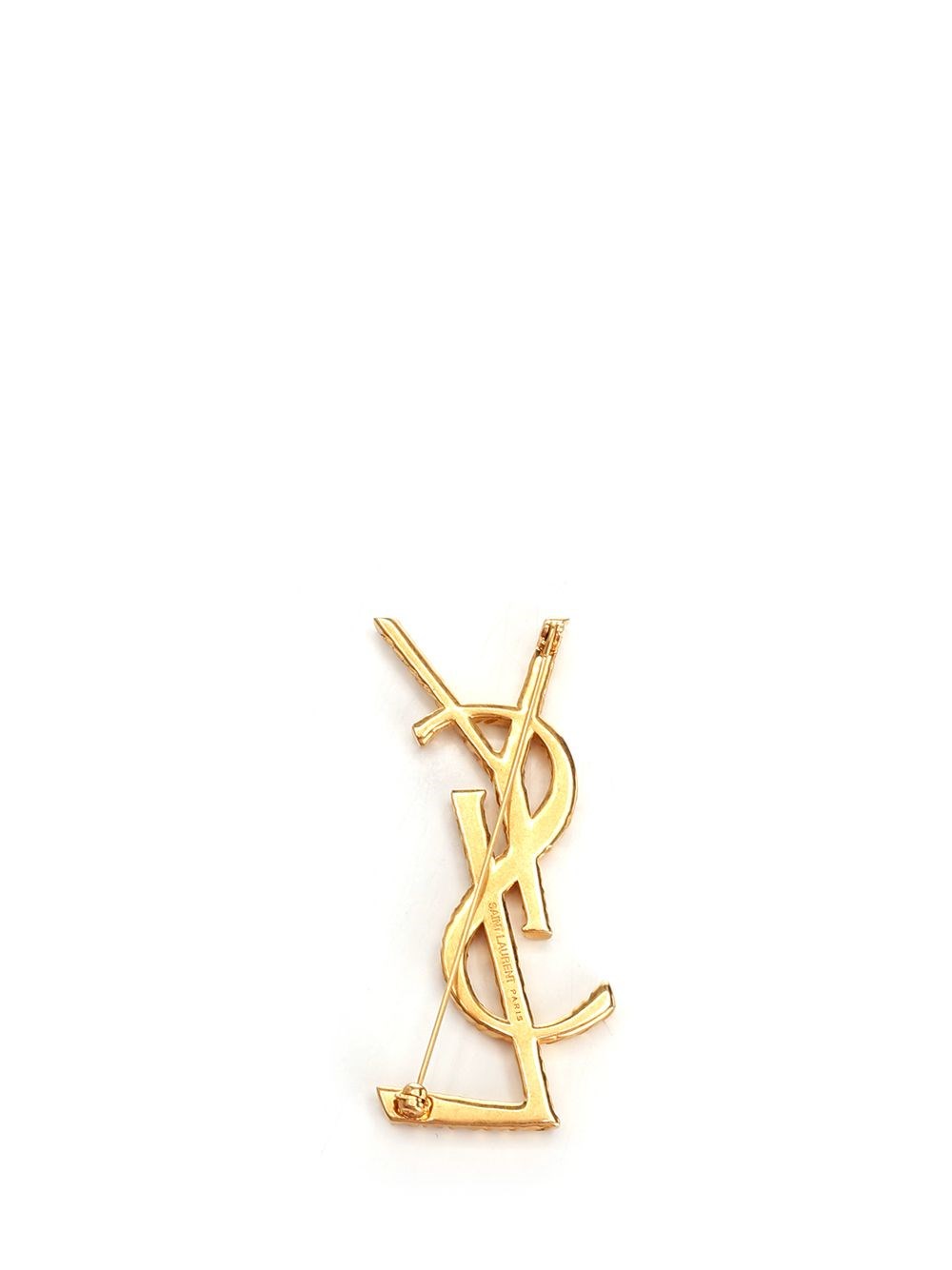 Al Duca D'Aosta Saint Laurent Spilla "Cassandre" con texture a strisce attorcigliate Shopping Online