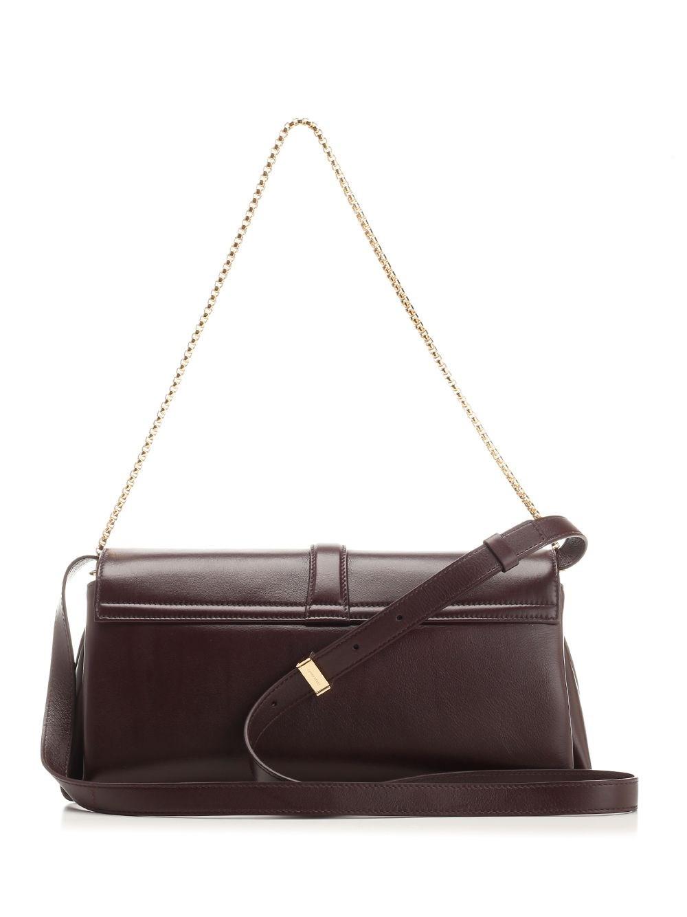Al Duca D'Aosta Ferragamo GANCINO POUCH MEDIUM SHOULDER BAG WITH SHOUDLER STRAP AND CHAIN BORDEAUX Ultimi due giorni