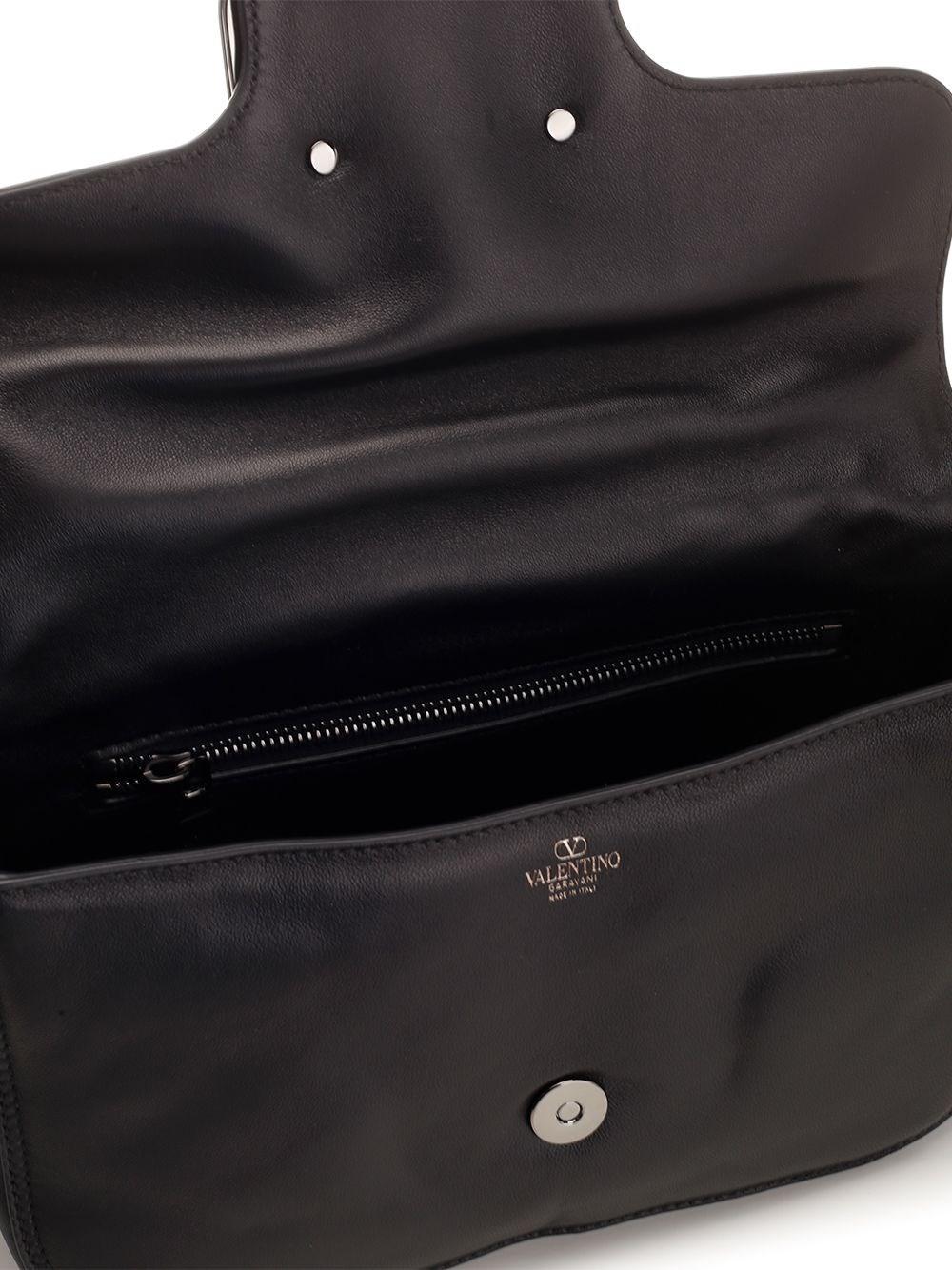 Al Duca D'Aosta Valentino Garavani BORSA A TRACOLLA VALENTINO GARAVANI NOIR IN NAPPA Spedizione Gratuita