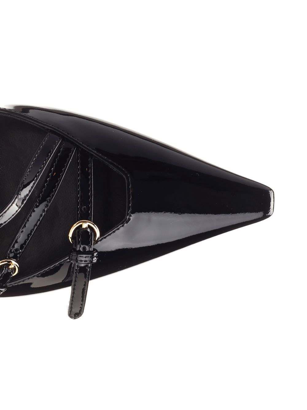 Al Duca D'Aosta Miu Miu Décolleté slingback in vernice con fibbie Offerta esclusiva