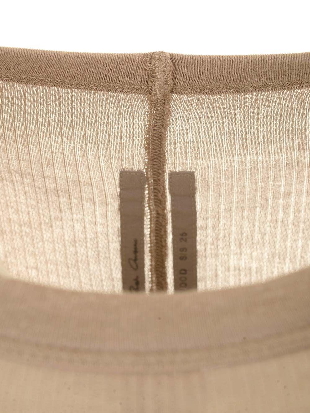 Al Duca D'Aosta Rick Owens T-SHIRT A MANICHE LUNGE BEIGE Consegna Veloce