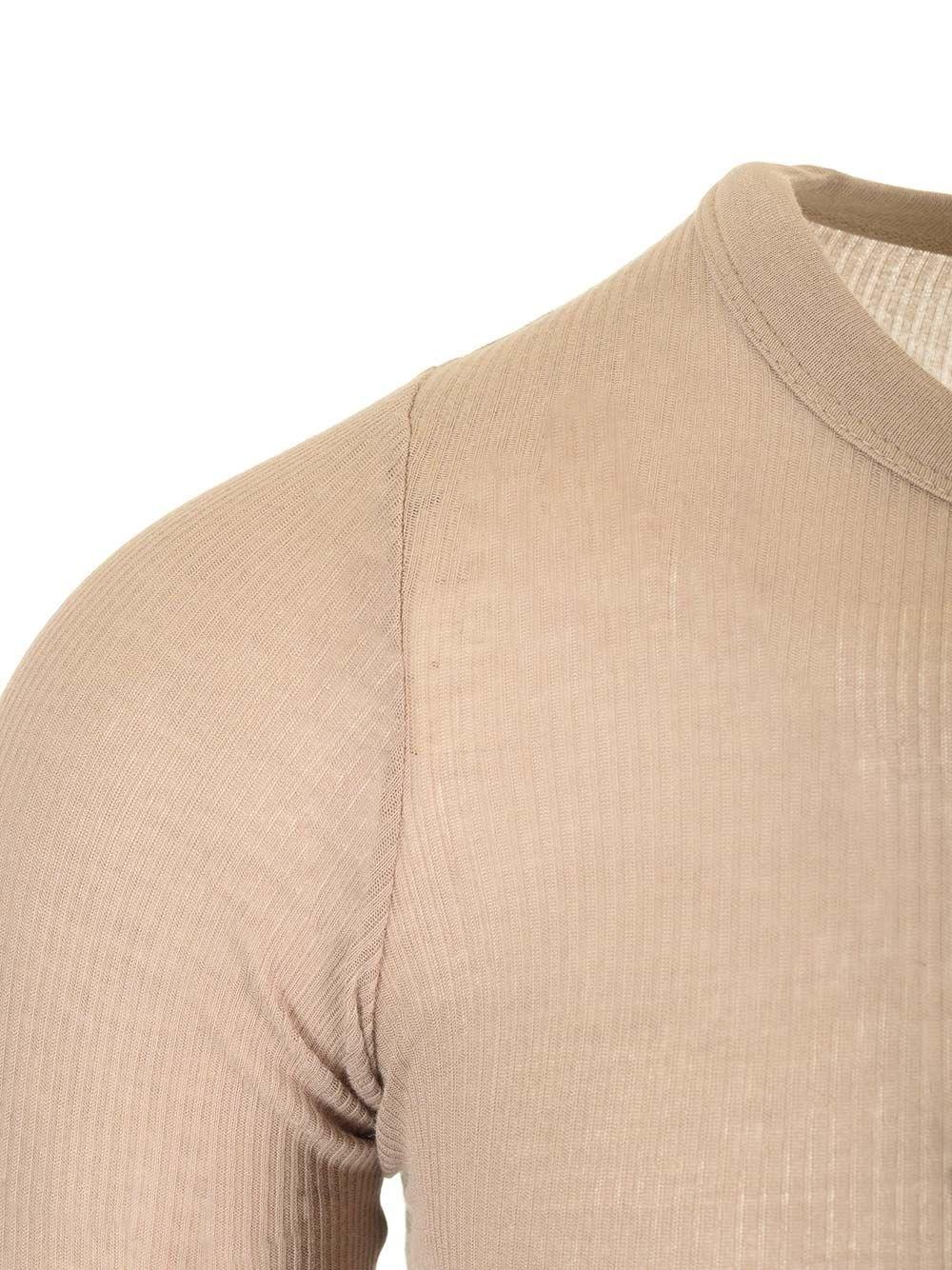 Al Duca D'Aosta Rick Owens T-SHIRT A MANICHE LUNGE BEIGE Consegna Veloce